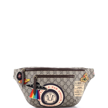 Gucci Courrier Zip Belt Bag Gg Coated