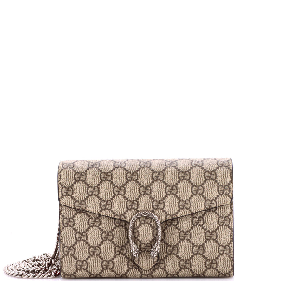 Gucci Dionysus Chain Wallet Gg Coated