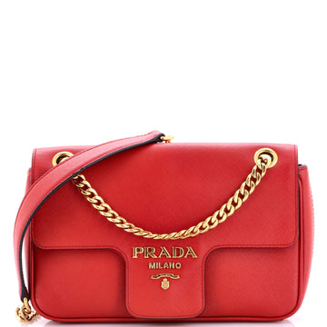 Prada Pattina Flap Shoulder Bag Saffiano