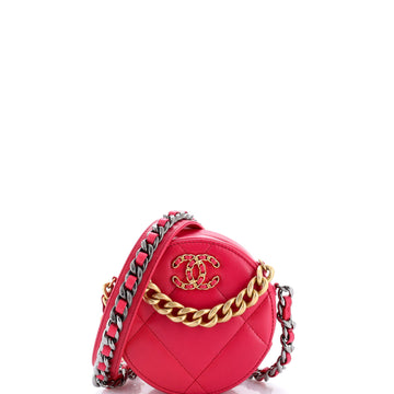 Chanel 19 Round Clutch With Chain