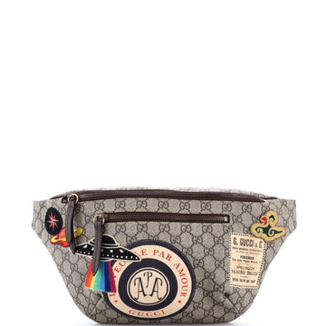 Gucci Courrier Zip Belt Bag Gg Coated