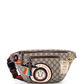 Gucci Courrier Zip Belt Bag Gg Coated