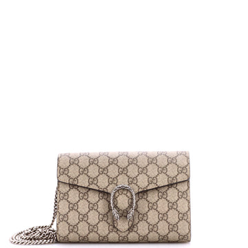 Gucci Dionysus Chain Wallet Gg Coated