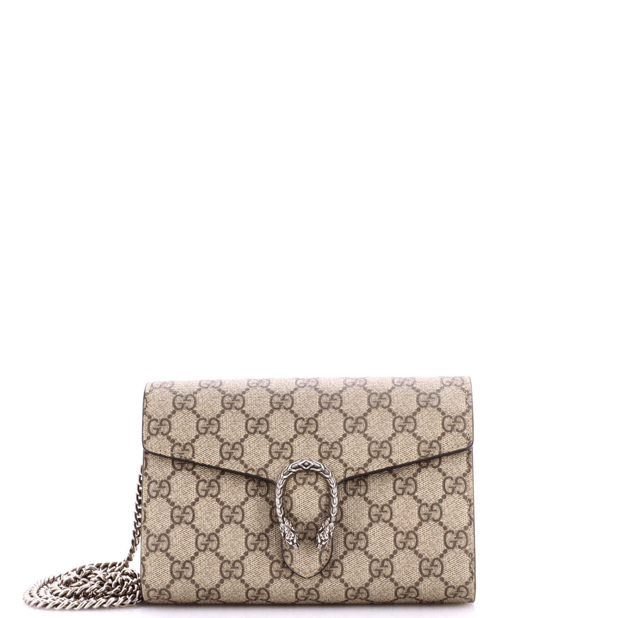 Gucci Dionysus Chain Wallet Gg Coated