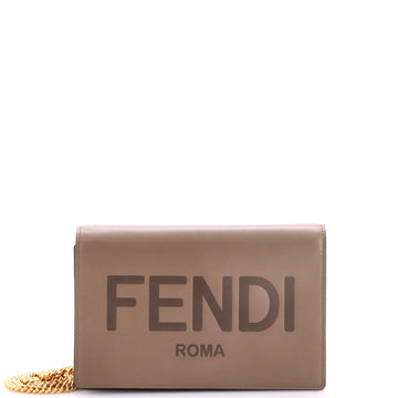 Fendi Logo Wallet On Chain Embossed