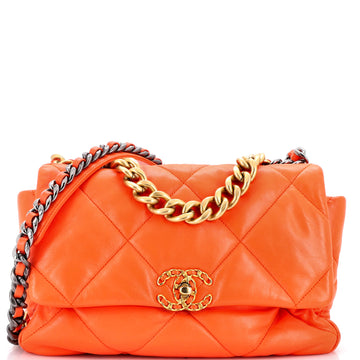 Chanel 19 Flap Bag Quilted Leather Large