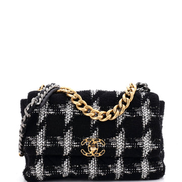 Chanel 19 Flap Bag Quilted Houndstooth