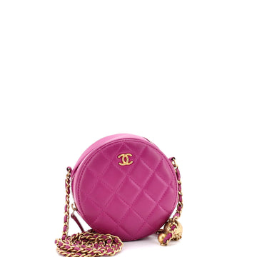 Chanel Pearl Crush Round Clutch With