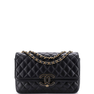 Chanel Cc Chic Double Flap Bag Quilted