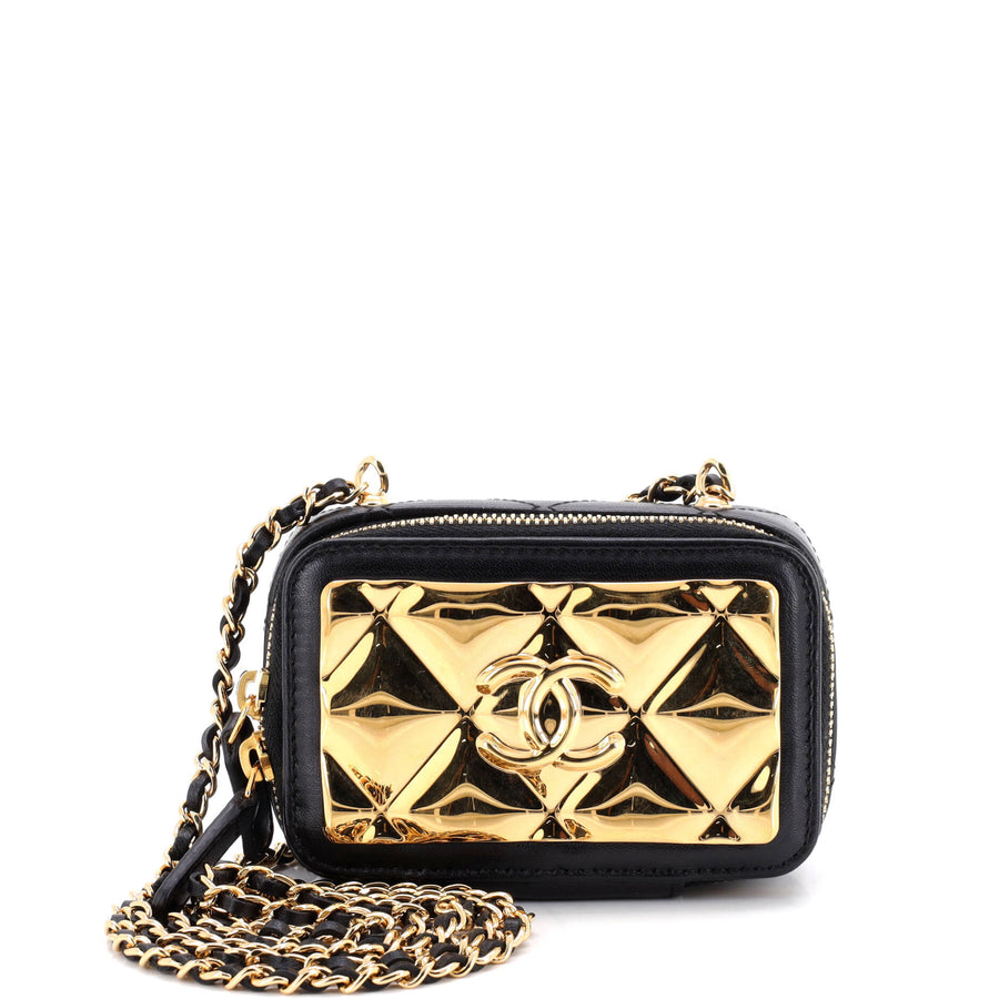 Chanel Golden Plate Zip Around Vanity