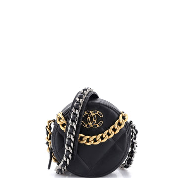 Chanel 19 Round Clutch With Chain