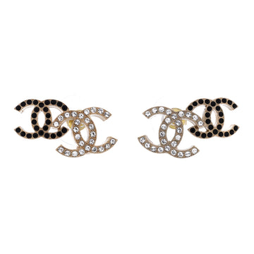Chanel Double Cc Stud Earrings Metal