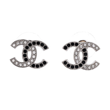 Chanel Cc Stud Earrings Metal With