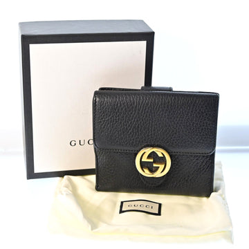 Gucci Gg Canvas Leather Compact Wallet