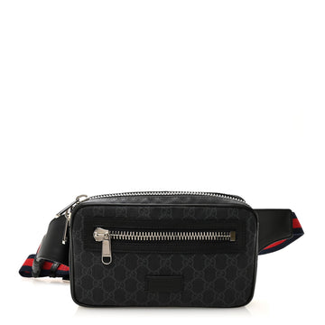 Gucci Soft Gg Supreme Web Belt Bag Black
