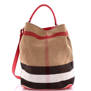 Burberry Ashby Bag House Check Canvas