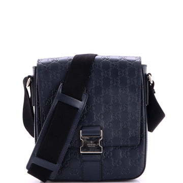Buckle Flap Messenger Bag Guccissima