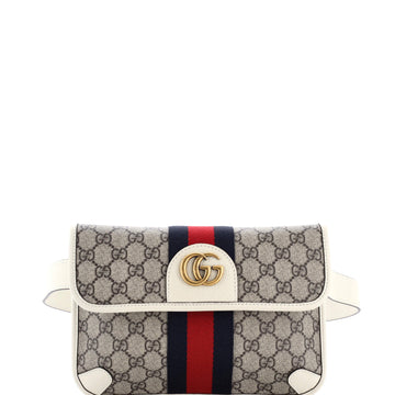 Gucci Ophidia Flap Belt Bag Gg Coated