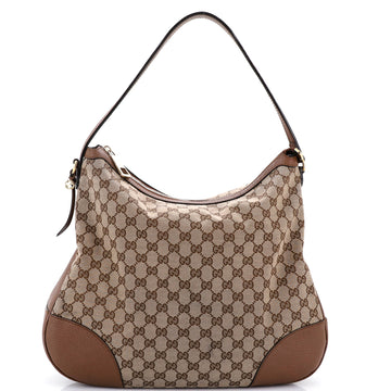Gucci Bree Hobo Gg Canvas With Leather