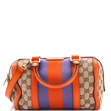 Gucci Vintage Web Boston Bag Gg Canvas
