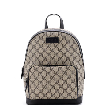 Gucci Zip Pocket Backpack Gg Coated