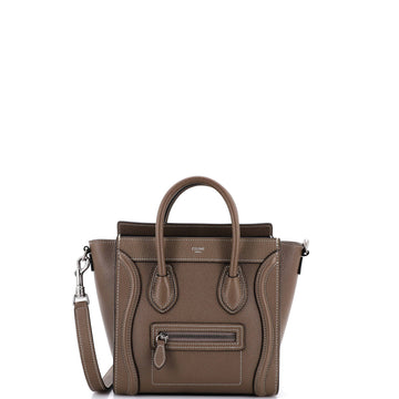 Celine Luggage Bag Grainy Leather Nano