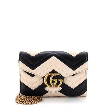Gucci Gg Marmont Chain Wallet Matelasse