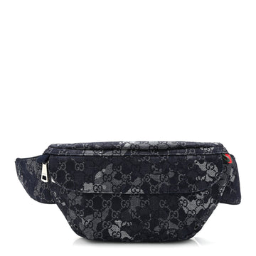 Gucci Denim Web Belt Bag Blue Multicolor
