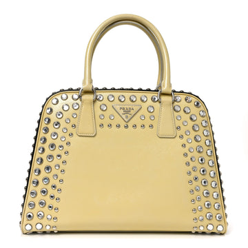 Prada Saffiano Lux Crystal Pyramid Bag