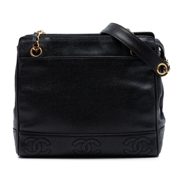Chanel Vintage Stitched Cc Shoulder Bag