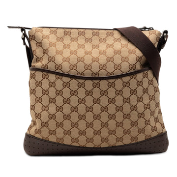 Gucci Zip Messenger Bag Gg Canvas With