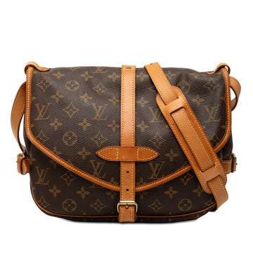 Louis Vuitton Saumur Handbag Canvas 30