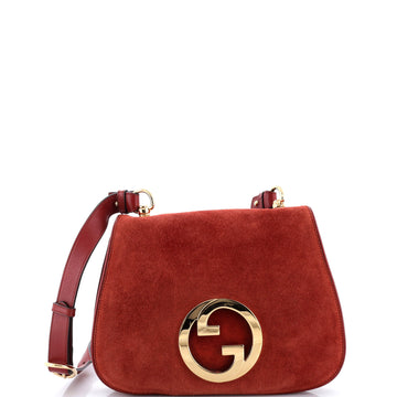 Gucci Blondie Nm Flap Bag Suede Medium