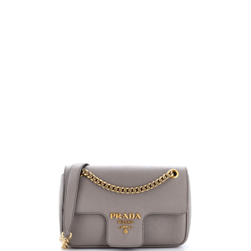 Prada Pattina Flap Shoulder Bag Saffiano