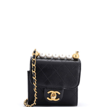 Chanel Chic Pearls Flap Clutch With