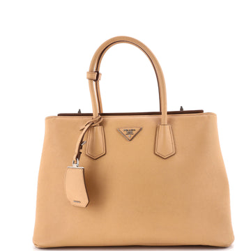 Prada Turnlock Cuir Twin Tote Saffiano