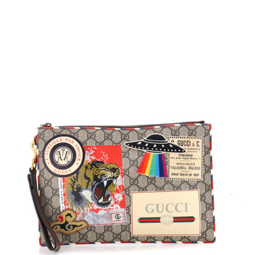 Gucci Courrier Pouch Gg Coated Canvas