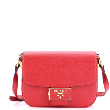 Prada Embleme Flap Bag Saffiano Leather