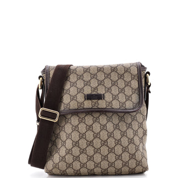 Gucci Flap Messenger Gg Coated Canvas