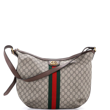 Gucci Ophidia Half Moon Hobo Gg Coated