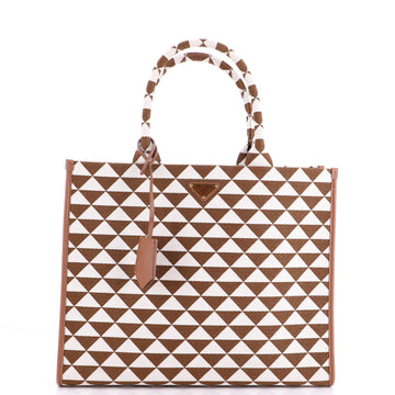 Prada Symbole Shopper Tote Jacquard