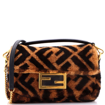Fendi Baguette Nm Bag Zucca Shearling