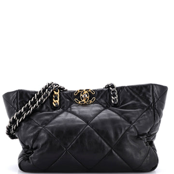 Chanel 19 Shopping Bag Quilted Leather
