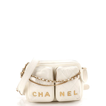 Chanel Logo Twin Pockets Chain Camera