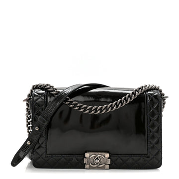 Chanel Patent New Medium Boy Reverso