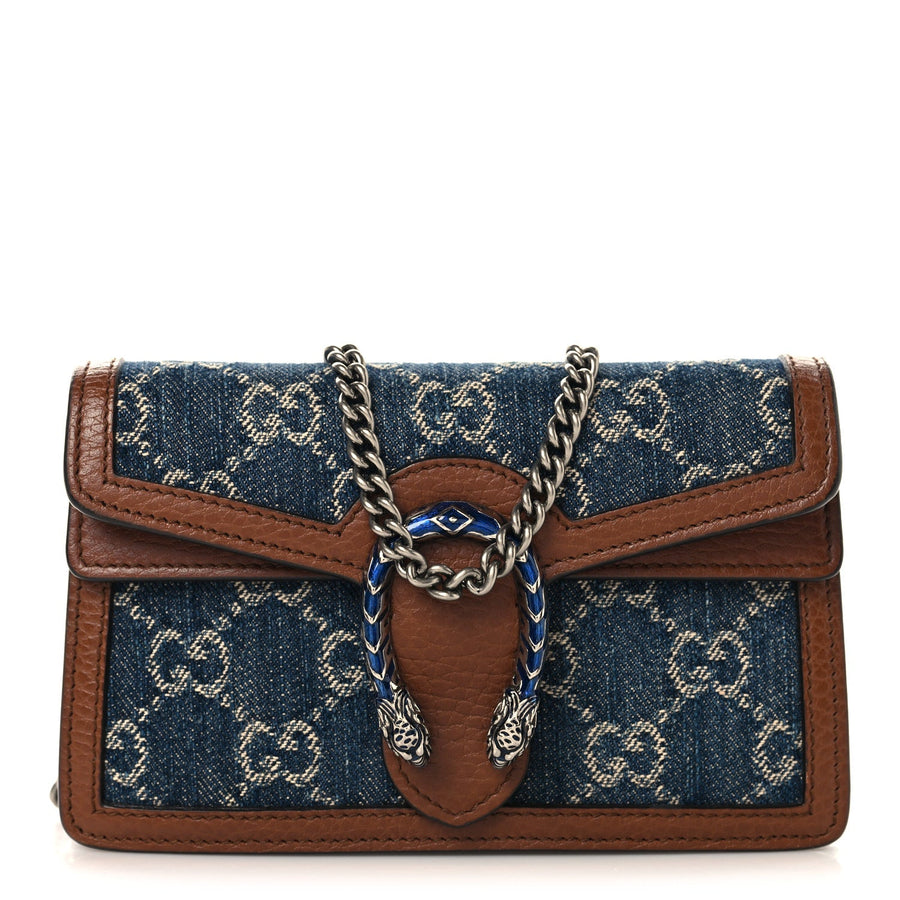 Gucci New Denim Gg Dollar Calfskin