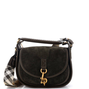 Burberry B Clip Messenger Bag Suede