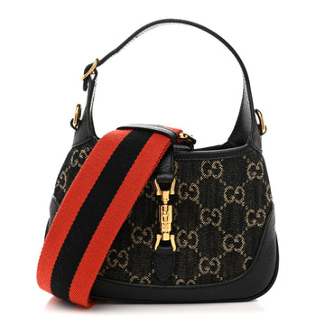 Gucci Jacquard Black Denim Gg Textured
