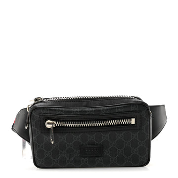 Gucci Soft Gg Supreme Web Belt Bag Black