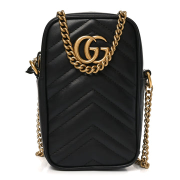 Gucci Calfskin Matelasse Mini Gg Marmont